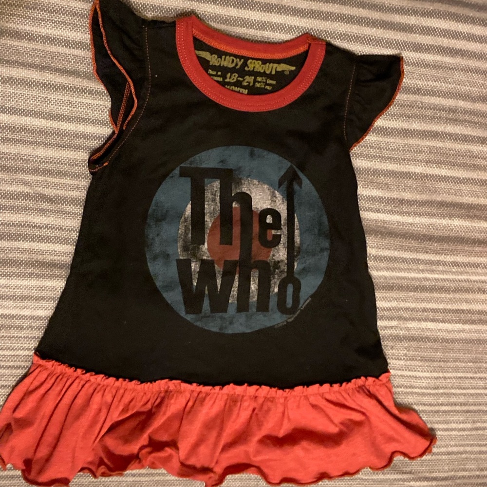 Kids authentic rowdy sprout The Who band girls dress 18-24 months